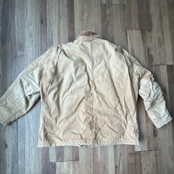 Big Smith Canvas Work Chore Farm Field Tan Jacket Men’s Sz 2XL Heavy Duty Lined - Picture 2 of 13